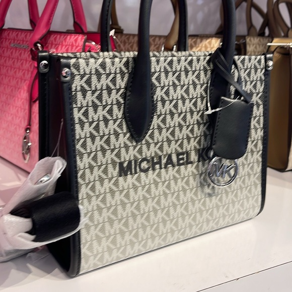 Michael Kors Mirella Small Ombré Signature Logo Crossbody Satchel Tote Shoulder - Picture 2 of 16